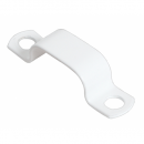 White AP Single & Double Saddle Clips